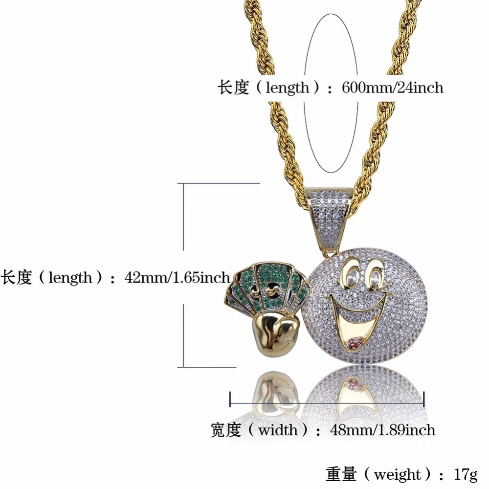 Полный AAA + циркон Bling лед из ювелирных изделий с днем рождения шар Мультфильм