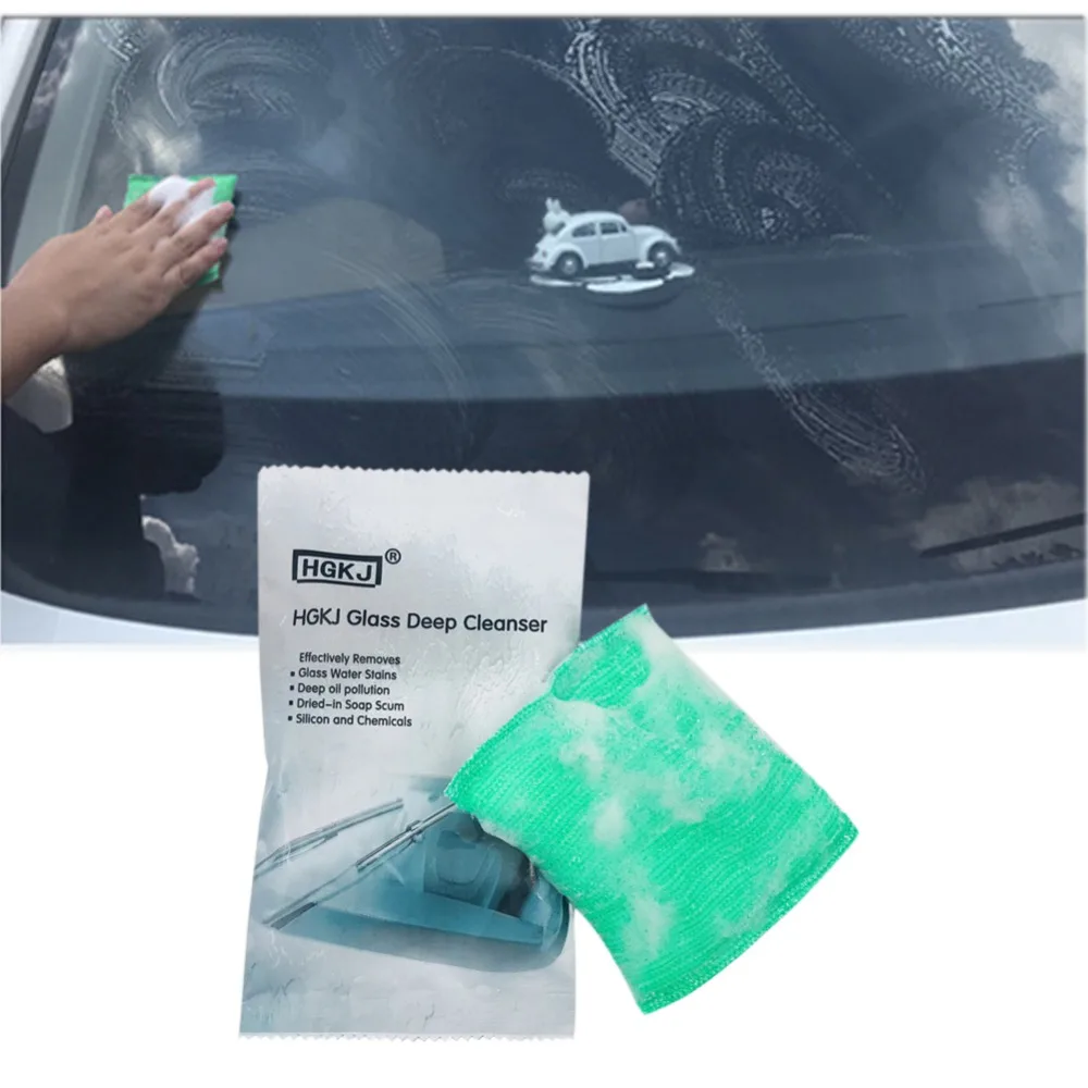 Автомобильная стеклянная масляная пленка удаление царапин моющая губка удаляет