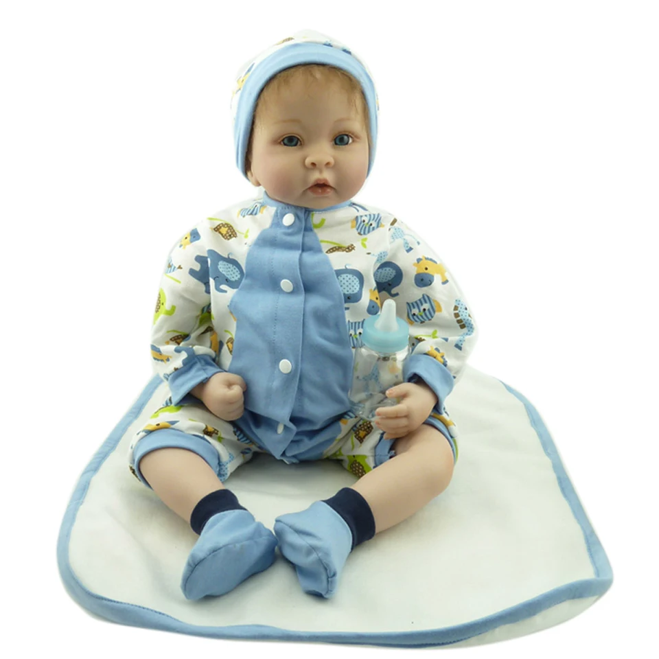 Мягкий силиконовый реалистичный Реборн 55 см 22 дюйма|reborn baby doll|reborn baby55 cm |