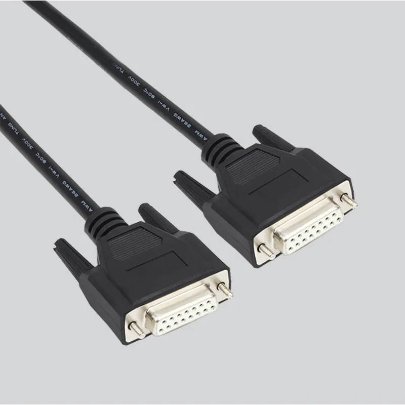 Промышленный Кабель DB15 с параллельными удлинителями 15pin 2 ряда Pinout 1m 5m 10m 30m - Цвет: Слоновая кость