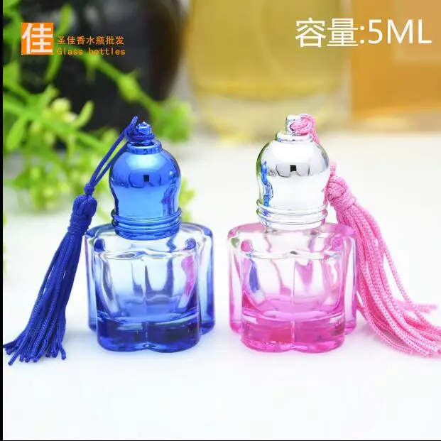 Yellow Pink Blue Clear Perfume Empty Packing Glass Bottles