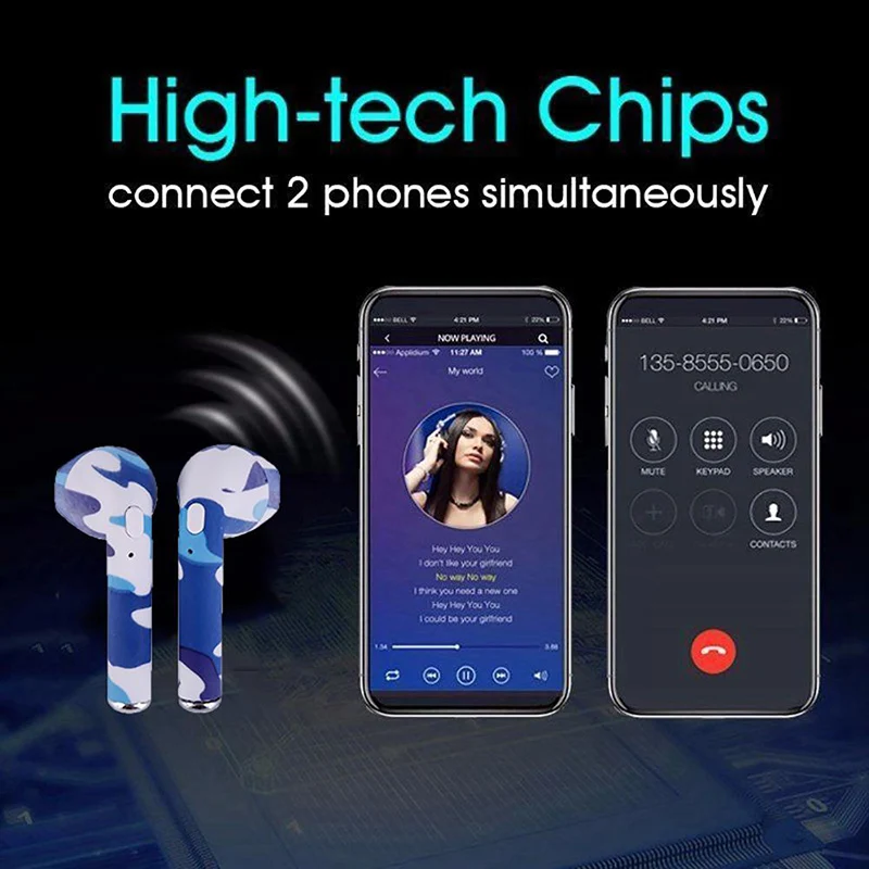 TWS окрашенная Беспроводная airpodsMini Bluetooth стереогарнитура с зарядным боксом