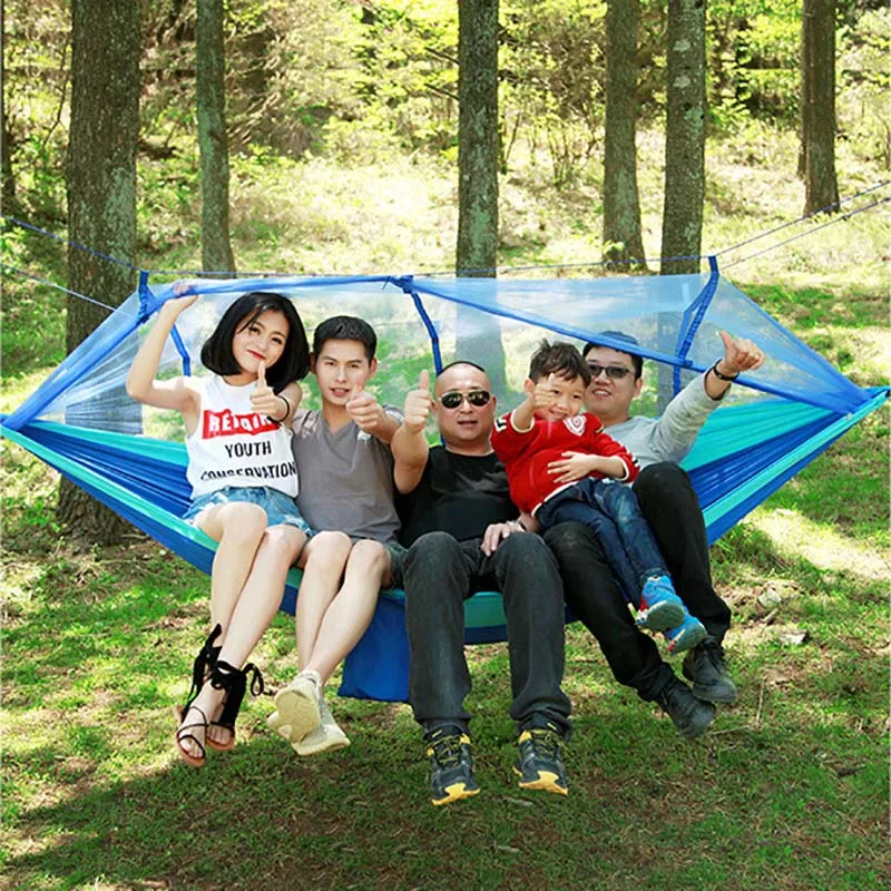 

SY02 Portable Outdoor Camping Hammock with Mosquito Net Parachute Cloth Hammocks Bed Hanging Swing Sleeping Bed Tree Tent