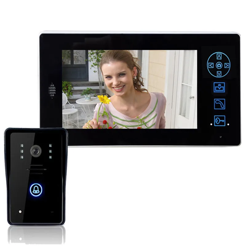 7 &quotLCD цветной беспроводной видеодомофон с 1 CCTV монитором камерой|wireless video door
