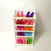 one set 2018 newest doll shoes rack playhouse accessories for barbie doll furniture kids toys best gift for girls