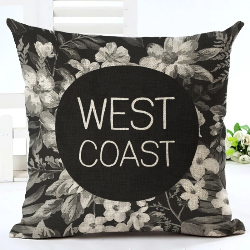 2017 новое поступление в западном стиле с буквенным принтом Подушка Almofadas льняная