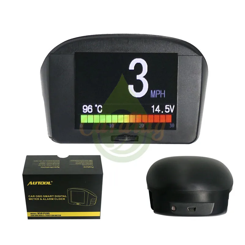 Новый autool X50 плюс автомобиль OBD HUD Многофункциональный цифровой измеритель