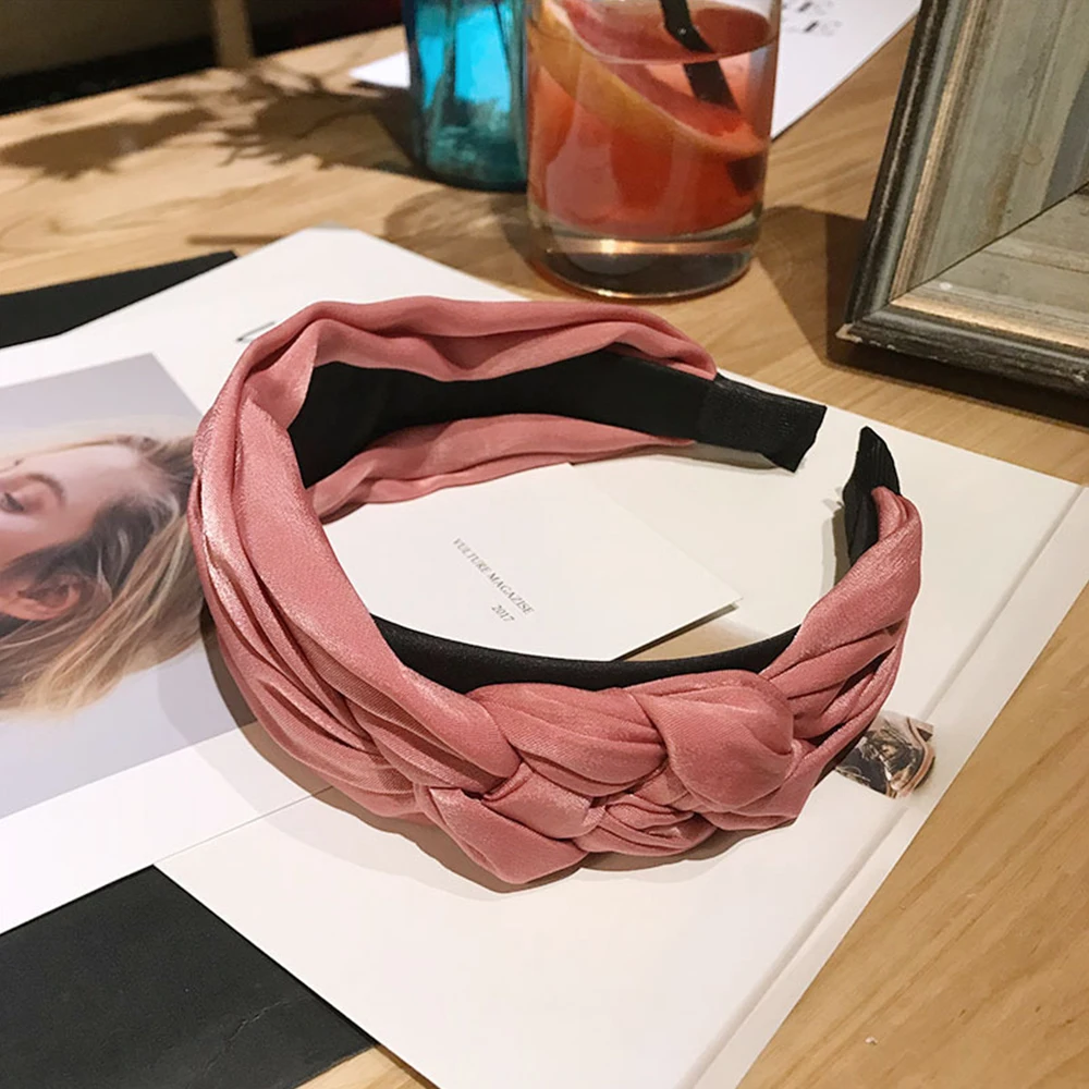 Boho корейский головной убор для женщин и девочек скрученный завязанный женский