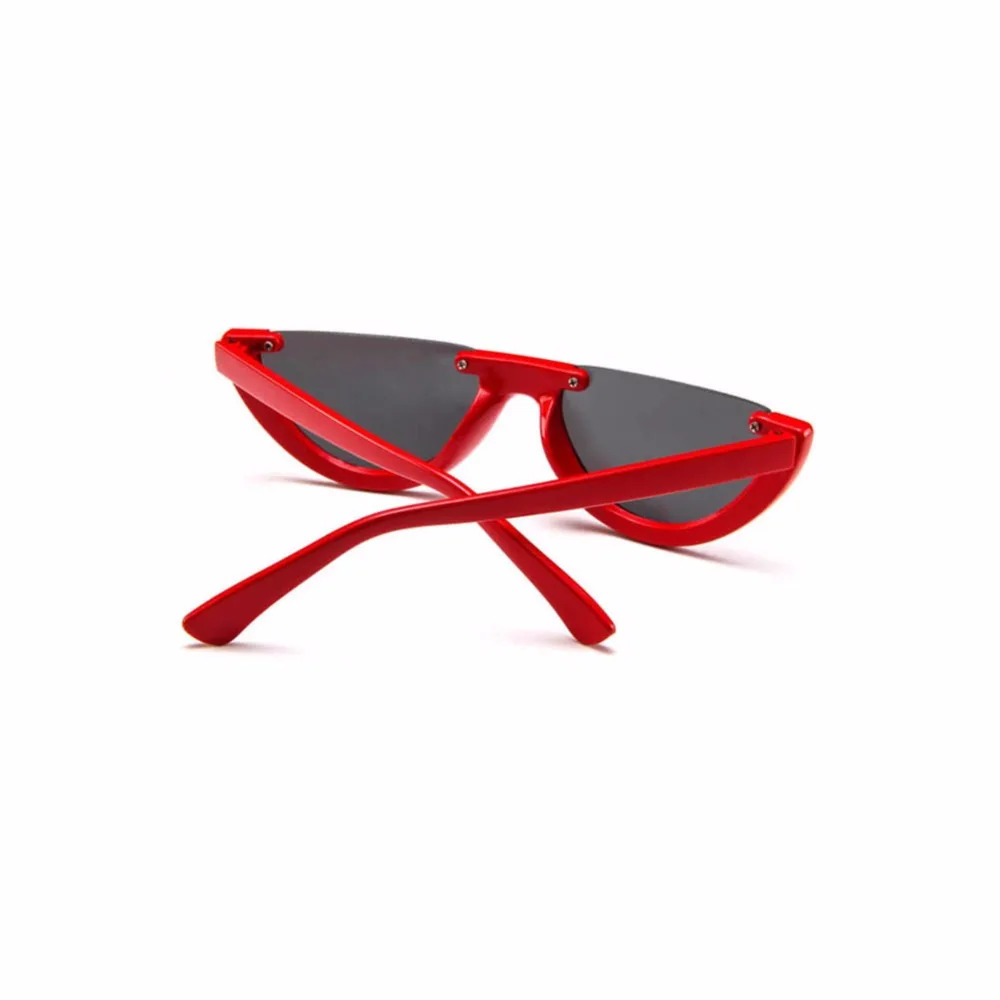 Модные модные солнцезащитные очки кошачий глаз в полуоправе женские прозрачные