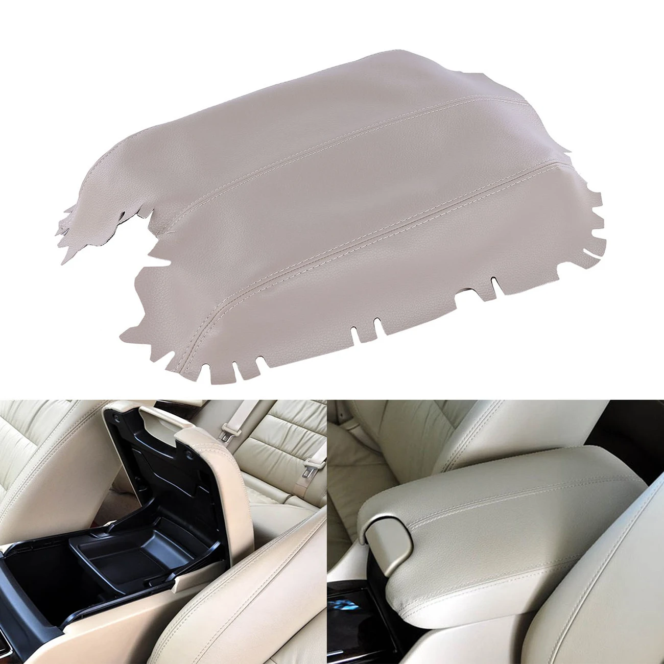 Для Honda Accord бежевая искусственная кожа подлокотник Крышка центральной консоли