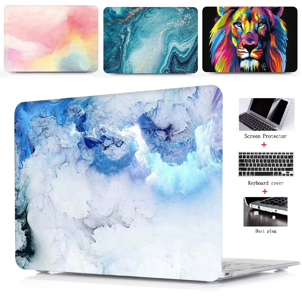 Новый чехол для ноутбука с мраморным рисунком Apple Macbook Air Pro Retina Touch Bar 11 12 13 15 дюймов