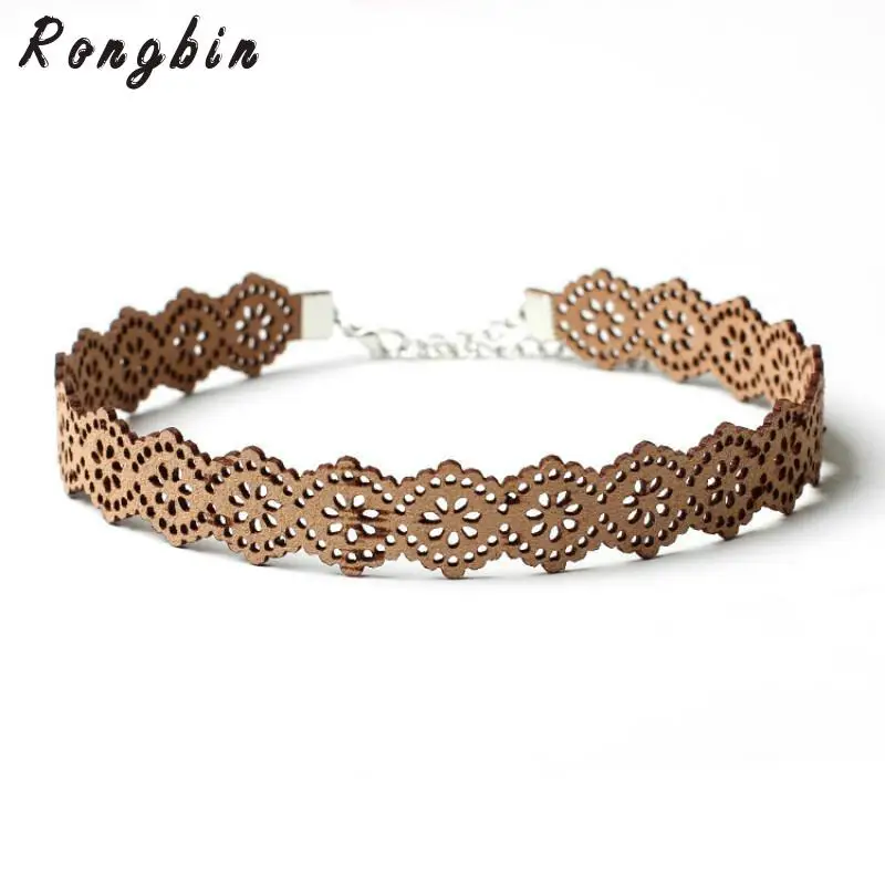 Женское короткое ожерелье чокер макси с цветком и горным хрусталем украшение для