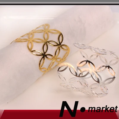 

Big Size Diameter 7cm Towel Ring Aluminium Alloy Open Style Hollow out Gold Silver Ring for Hotel Villa Eco-Friendly