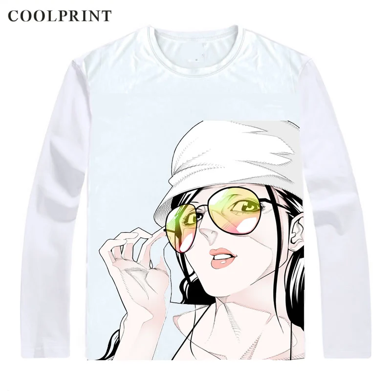 COOLPRINT цельные Футболки с длинным рукавом рубашки Аниме Манга Wan Pisu соломенная