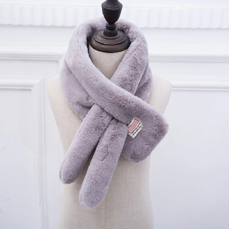 JKP 2018 autumn winter children imitation rex rabbit fur scarf girl boy warm decoration cute neck FPC-86 | Детская одежда и обувь