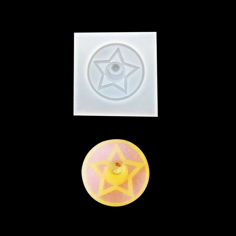 1pcs UV Resin Jewelry Liquid Silicone Mold Circular And Stars Molds For DIY Necklace Pendant Charms Making | Украшения и