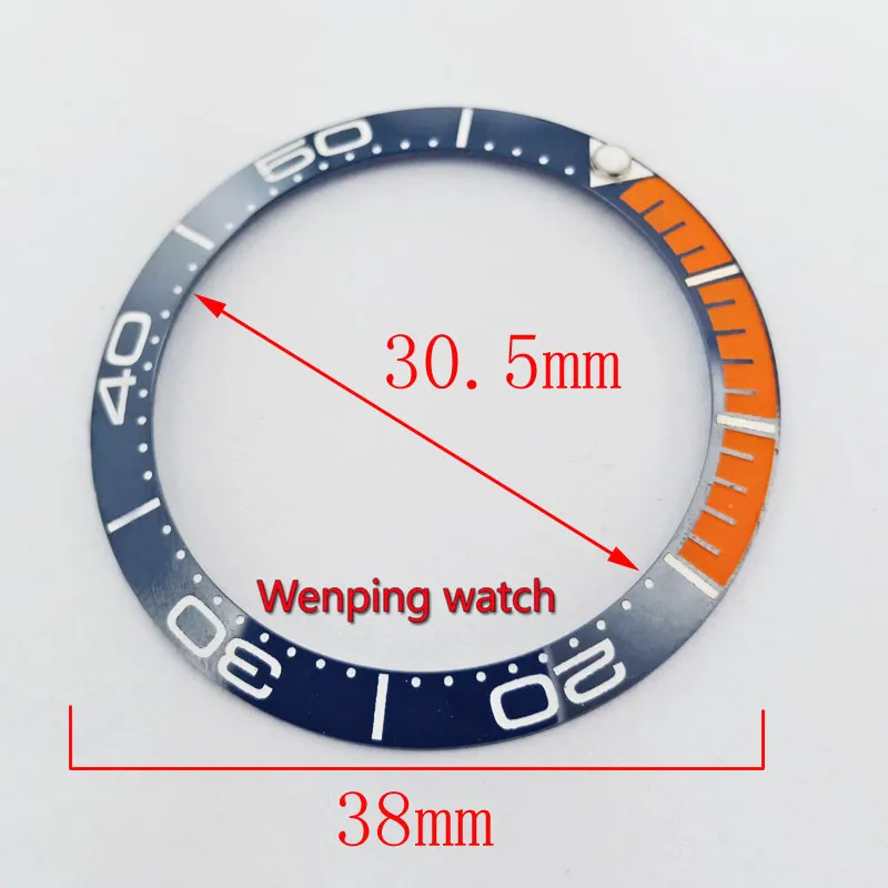 style6 38 мм Керамическая рамка вставка для 40 мм GMT часы керамические оранжевый и черный ободок вставка для 40 мм автоматические часы p300-41 - Цвет: style6