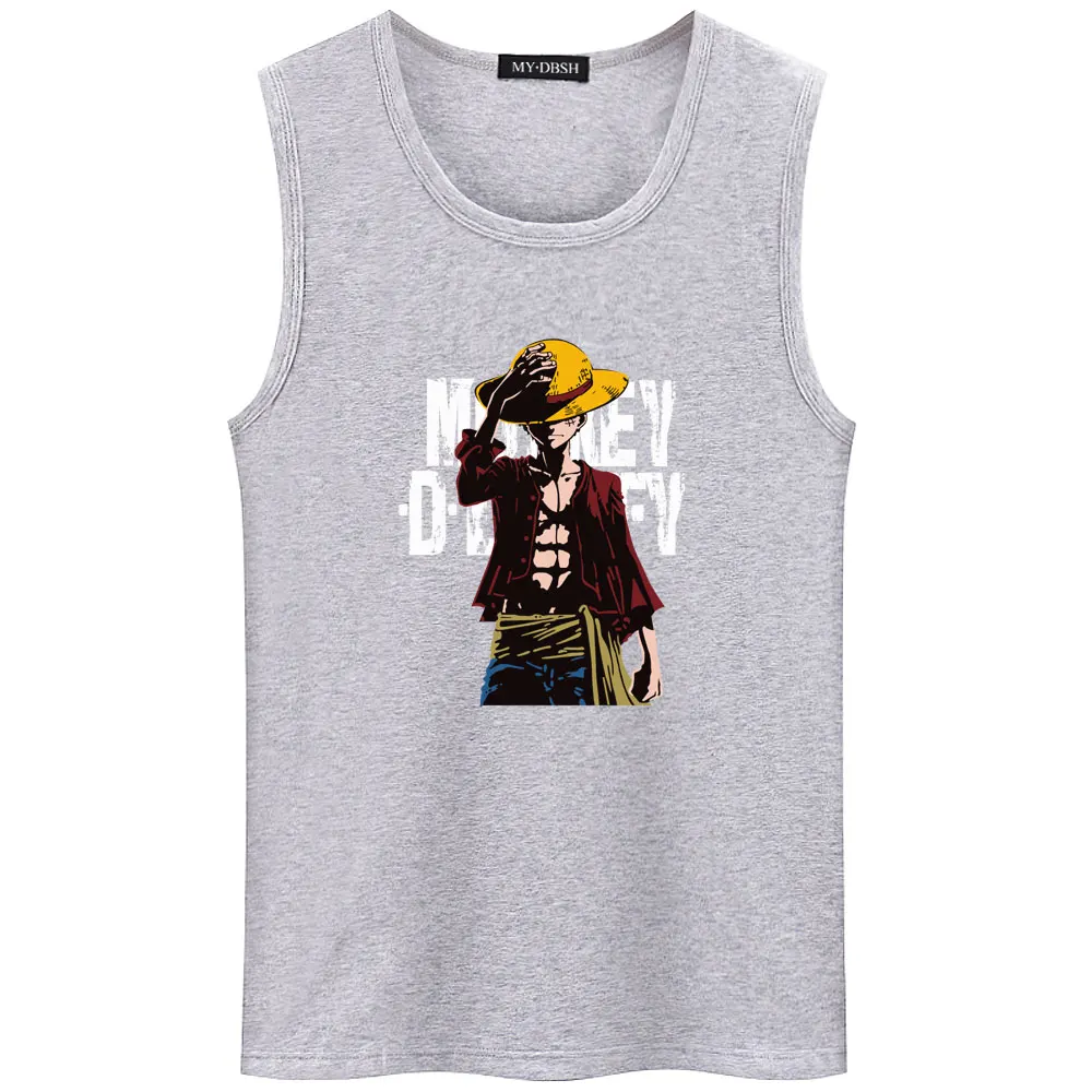 Лидер продаж аниме цельный жилет без рукавов с рисунком обезьяны D.Luffy из хлопка
