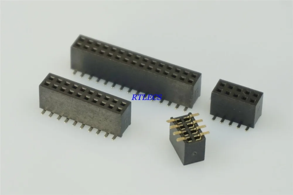 10 шт. SMT 1,27 мм Двухрядные PCB наружный коллектор гнездо 4681012 14 16 20 24 26 30 40-44 50 60 80 100 булавки для поверхностного монтажа