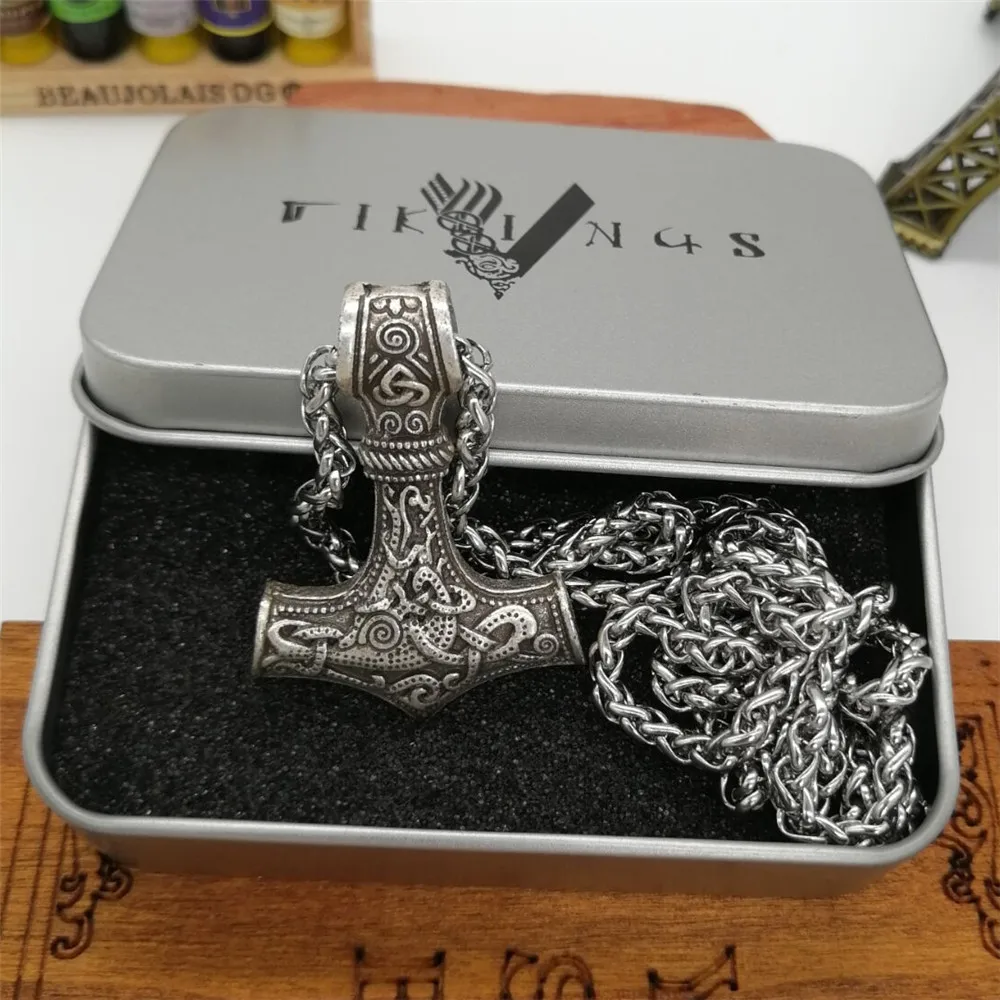 Thor's hammer Norse языческая подвеска в винтажном стиле Гламурные ювелирные изделия