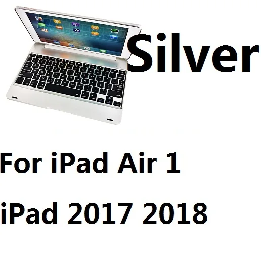 Silver 1 KQJYS складной беспроводной Bluetooth чехол-клавиатура для iPad Air 2 Pro 9. 7 подставка-клавиатура для iPad Air 1 для iPad 9,7 дюймов - Цвет: Silver 1