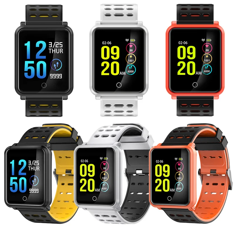 N88 New Bluetooth 4.2 Smart Watch IP68 Waterproof Heart Rate Blood Pressure Monitor Smartwatch Bracelet For Iphone Xiaomi | Электроника