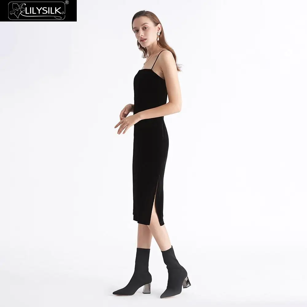 LilySilk платье сексуальное шелковое облегающее женское без застежки Новинка