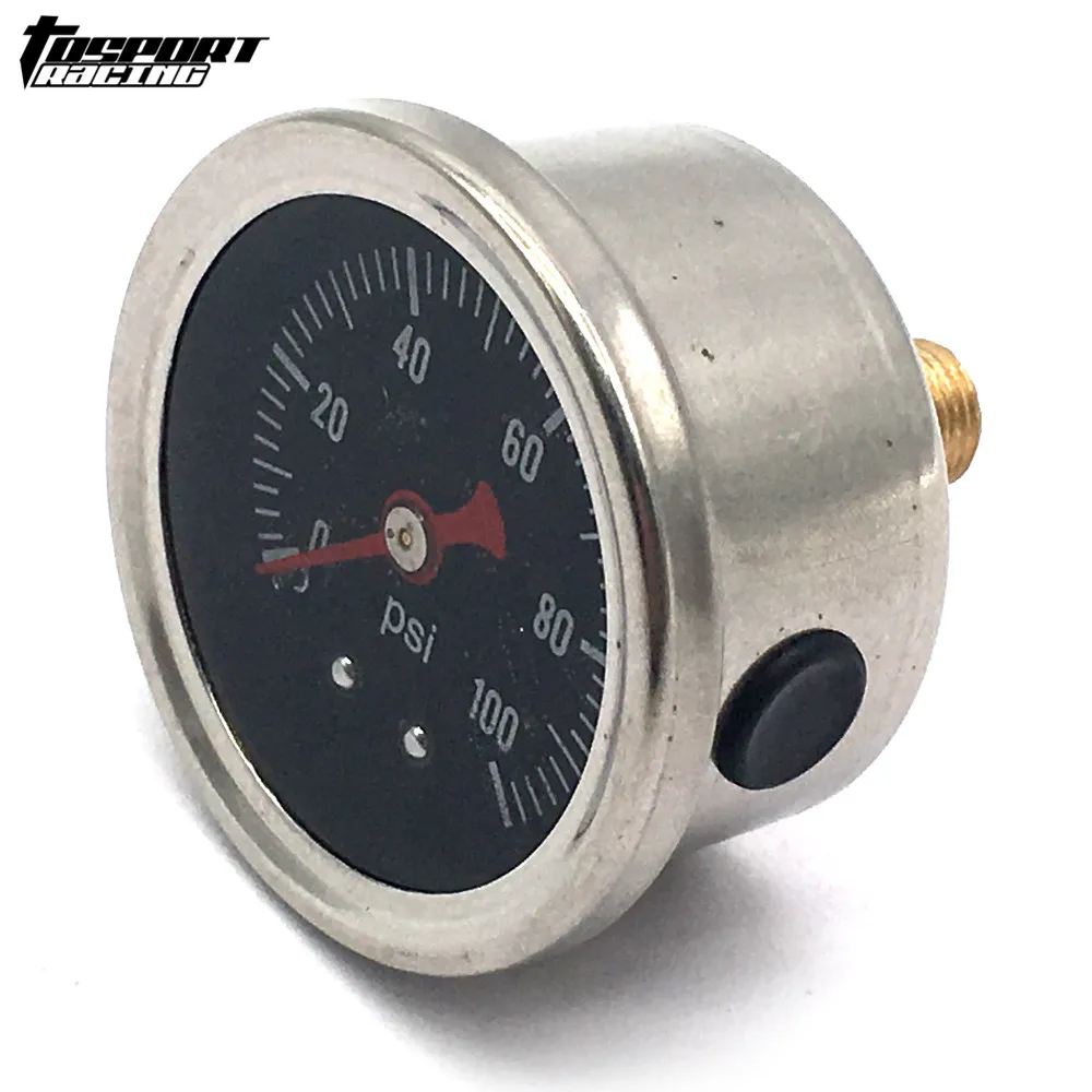 Манометр для жидкости 0 100 psi/0 160psi манометр масла черный топлива|Датчики давления