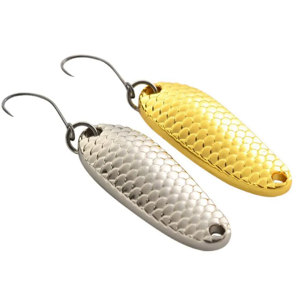 

2Pcs Metal Spoon Fishing Lure Micro Freshwater Fishing Tackle 1.5g /3g /5g Silver/Gold Mini Hard Bait Isca Artificial Pesca