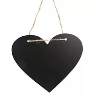 20 mini both side chalkboard signs heart with string message board for home wedding decoration
