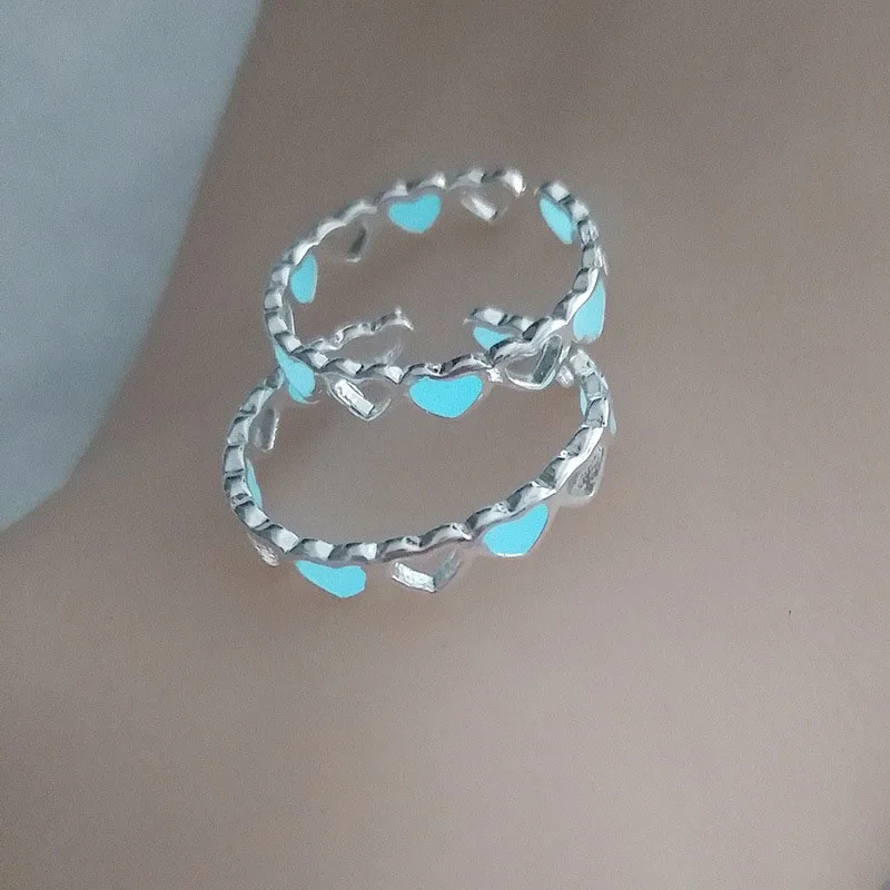 1 шт. женское кольцо круглый палец светящийся в темноте форме сердца модный