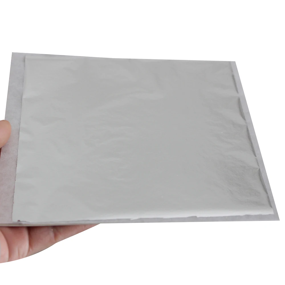 Taiwan Imitation Silver Leaf Sheet Foil 1000 Pieces 13.5X14 Cm Never Oxide Free Shipping | Дом и сад