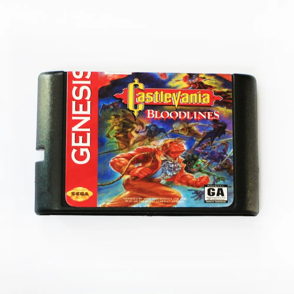 Castlevania родословных 16 бит MD карточная игра для Sega игры SEGA Mega Drive Genesis|Картриджи| |