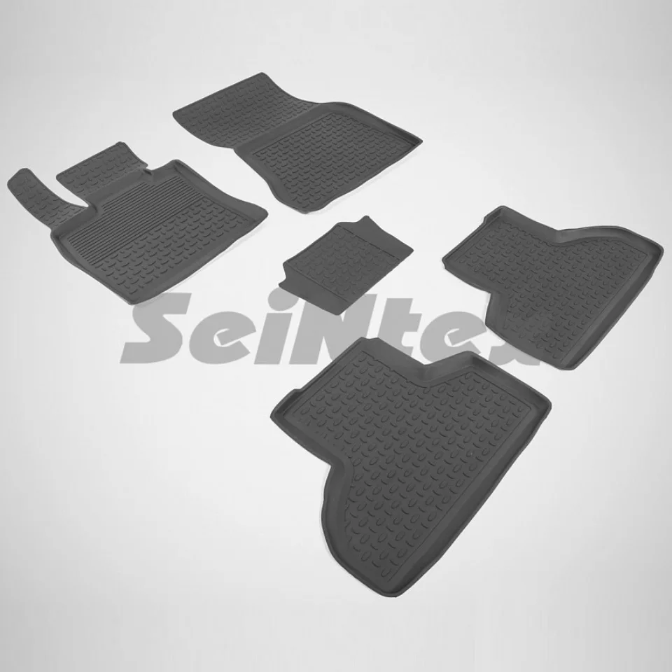 Резиновые коврики для BMW X5 F15 2014-2019 в салон 5 шт./компл. Seintex 86733 | Автомобили и