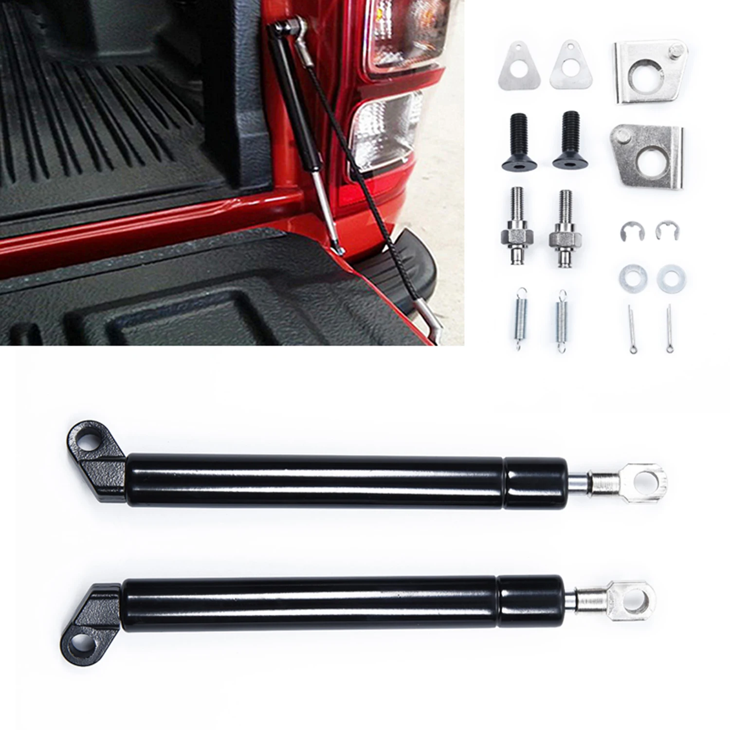

1 Pair Of Rear Tailgate Slow Down&Easy Up Strut Kit Set For Ford PX Ranger 12-16