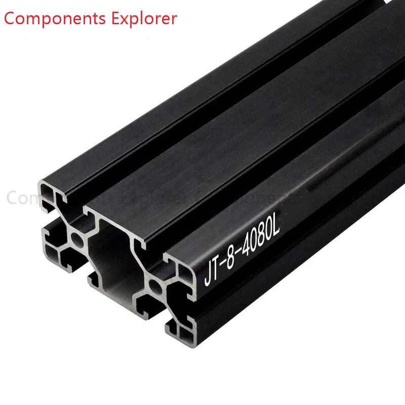 

100pcs 1000mm 4080 Black Aluminum Extrusion Profile,Black Color.