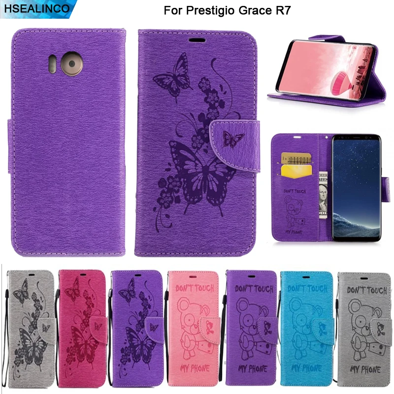 Чехол Кошелек для Prestigio Grace R7 PSP7501DUO из искусственной кожи магнитное отделение