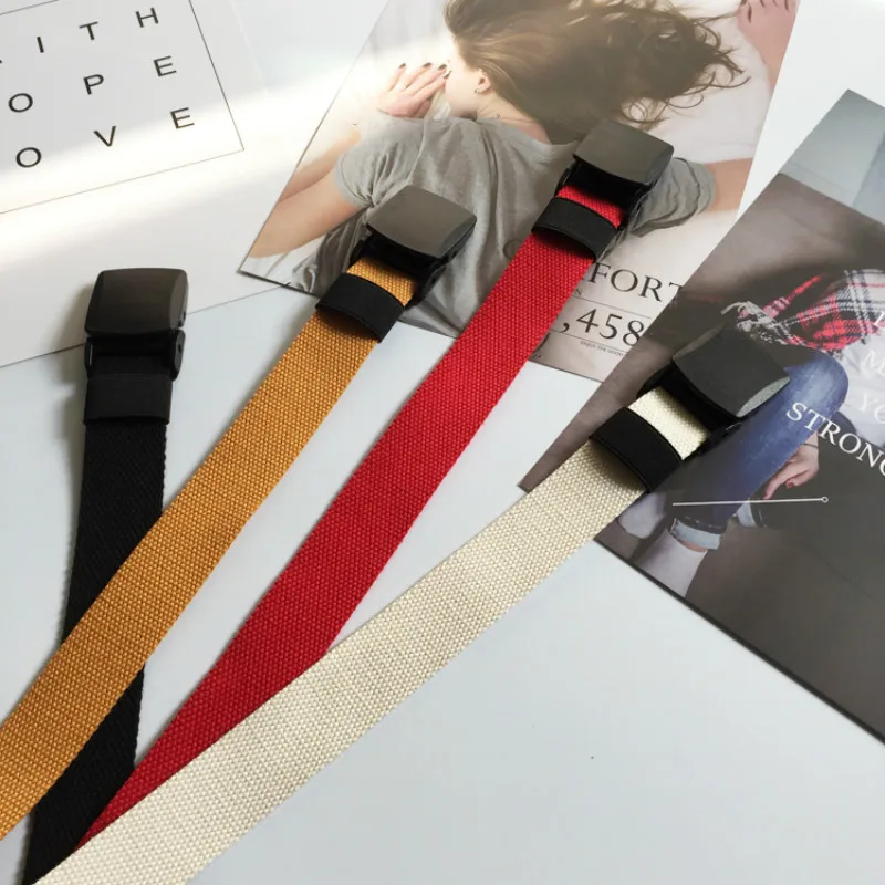 Женские ремни Холщовый ремень Женский студенческий корейский стиль простой
