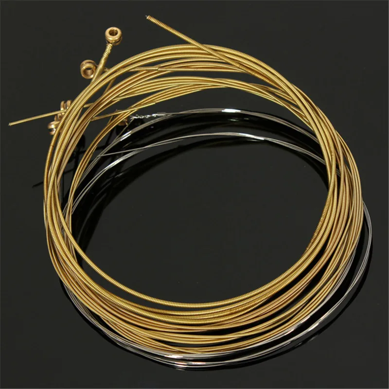 6 pcs/Set Acoustic Guitar String Musical Instruments Accessories Steel Strign For Bass Parts &amp | Спорт и развлечения