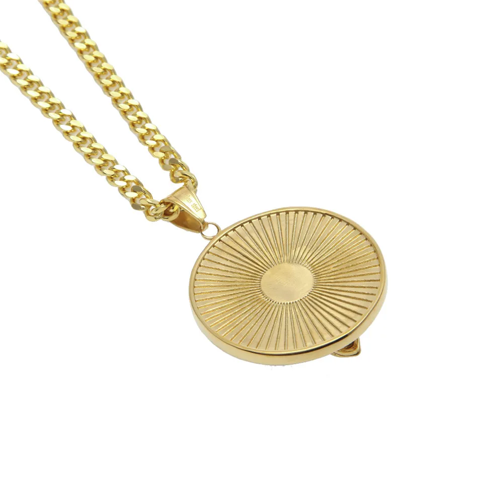 UWIN Мужская подвеска в стиле хип-хоп с круглой головой льва из нержавеющей стали