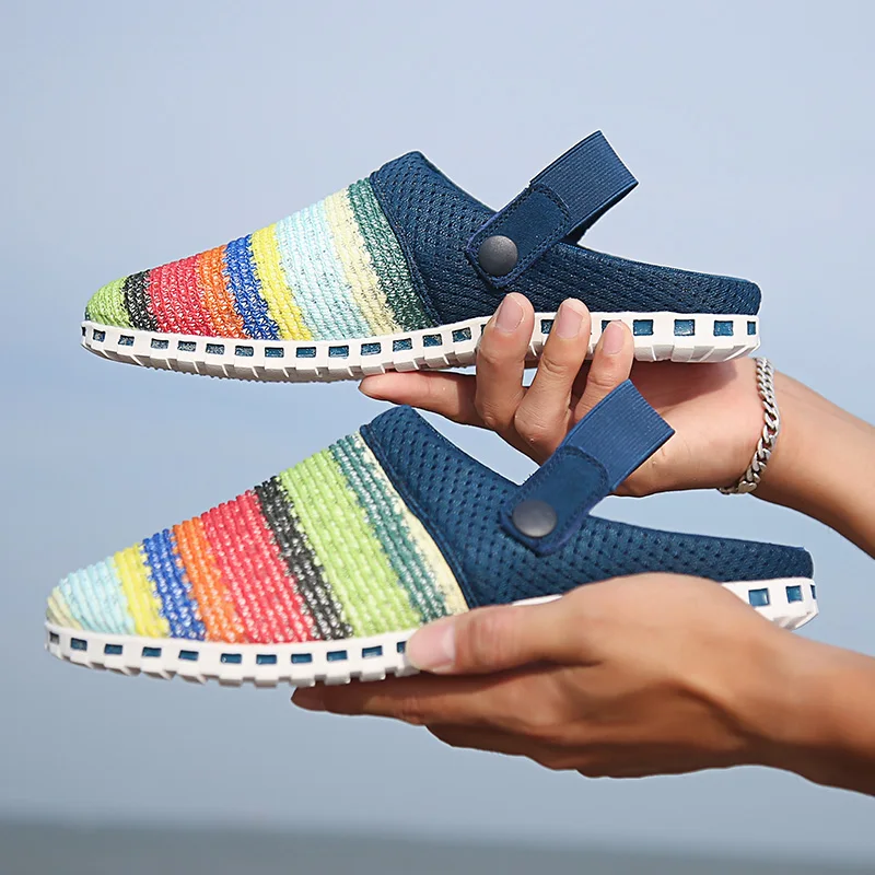 Шлепанцы мужские для сада и пляжа Классические сандалии без застежки