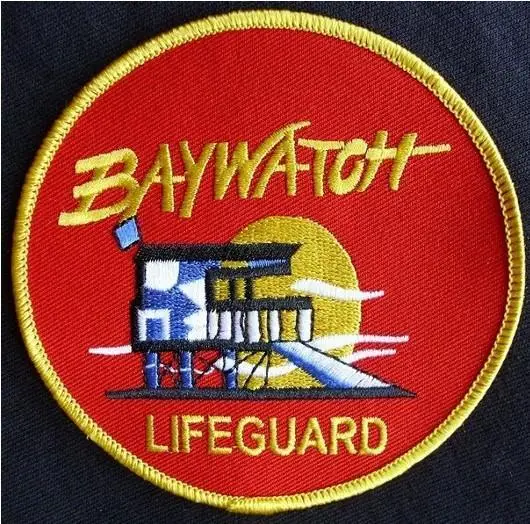 4 &quotNBC BAYWATCH BAY WATCH LA LIFEGUARD купальный костюм Вышитая эмблема нашивка бесплатная
