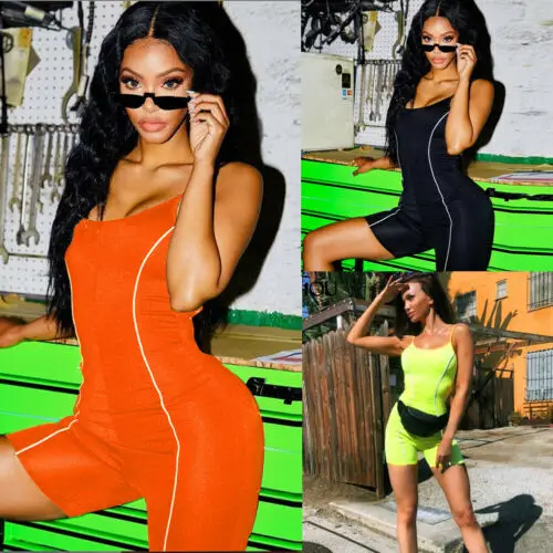 Женские Клубные праздничные мини-брюки без рукавов боди с сетчатми рукавами