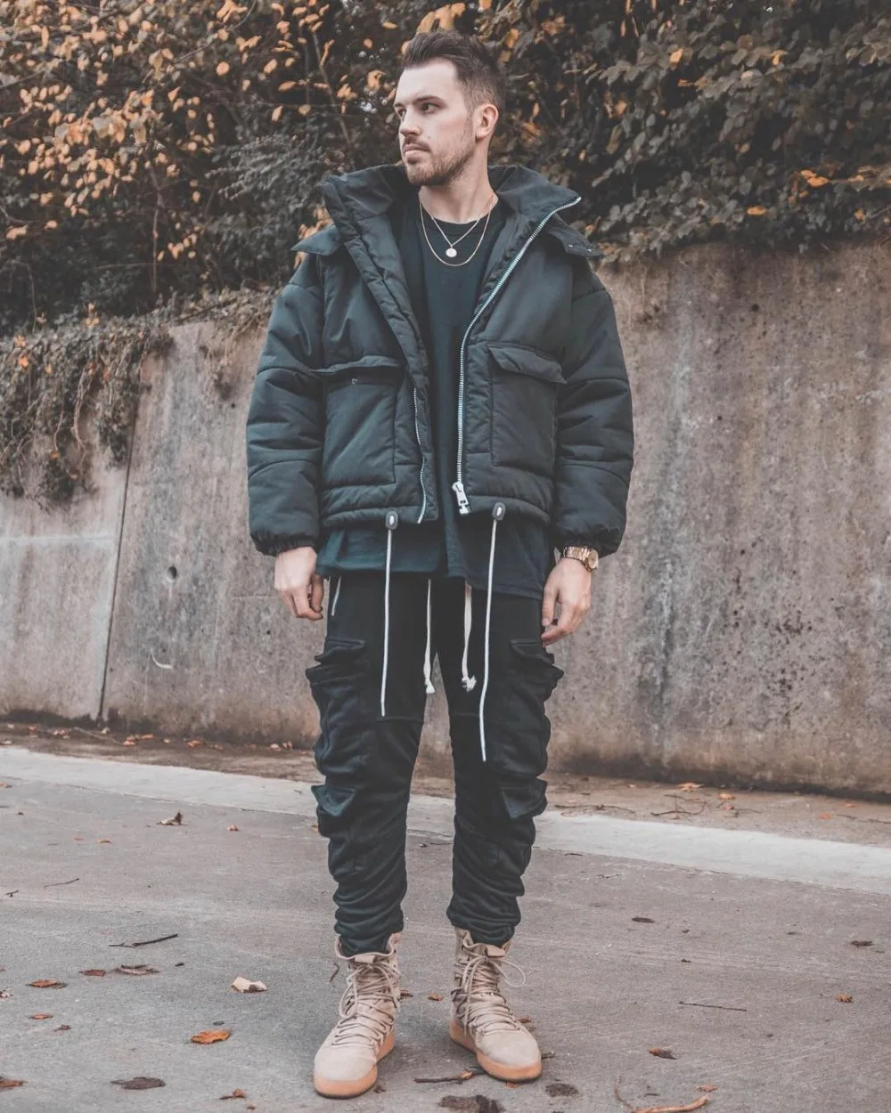 Hip hop hi уличная хлопковая парка с большим передним карманом и капюшоном, мужская одежда