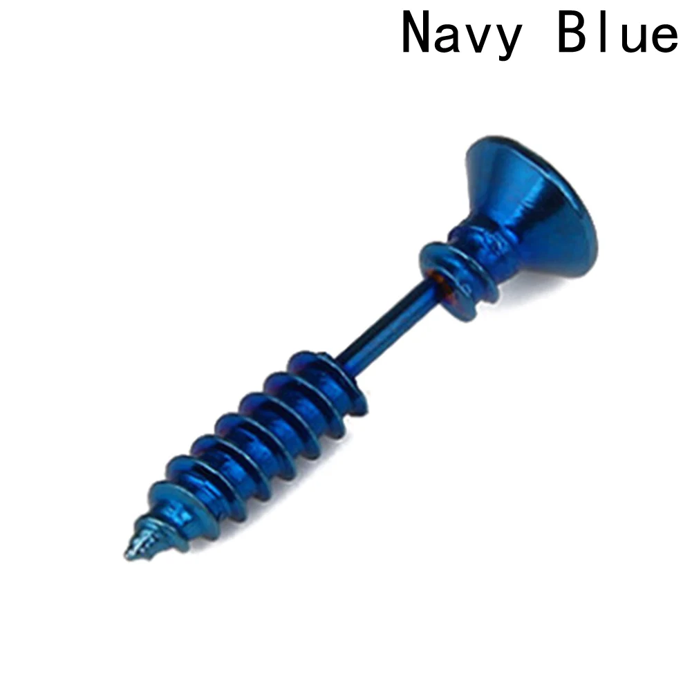Vogue Style 1Piece Steampunk Screw Stud Earrings Stainless Steel Body Piercing Ear For Men Women Anti Allergic | Украшения и