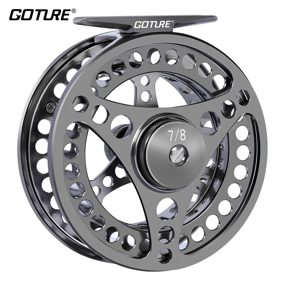 Goture Высокое Качество Fly Fishing Reel 3/4 5/6 7/8 Сменных 2 + 1BB 1: 1 Алюминиевого Сплава