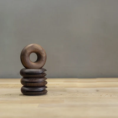 4 pcs walnut Деревянные для сумок, зажимы для сумок, Упаковочная Сумка, Скандинавская форма пончика, гаджеты Inteligentes, закуска, зажим для еды, кухонные принадлежности для хранения - Цвет: 4 pcs walnut