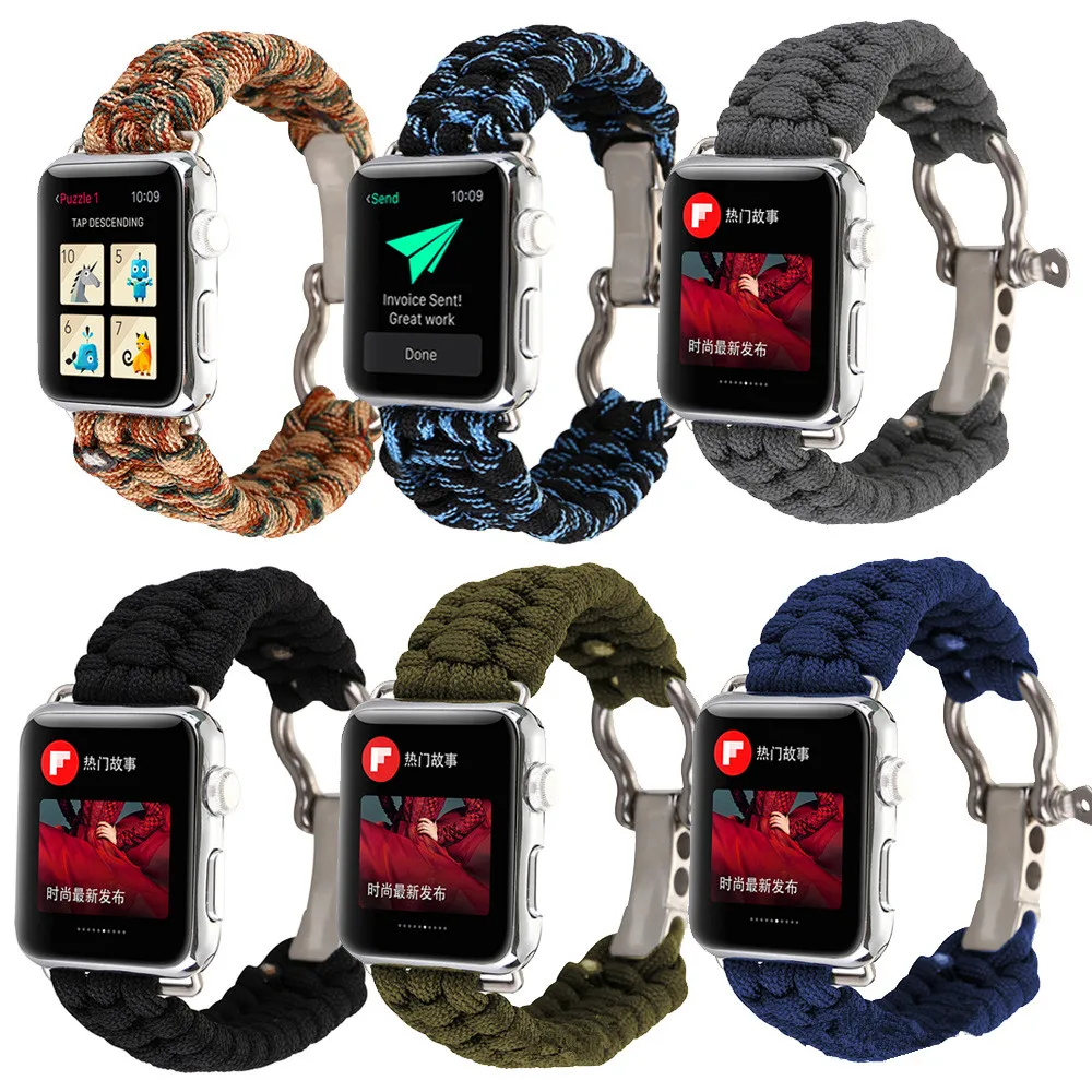 PA008 38/42 мм спортивный женский нейлоновый браслет ремешок для часов iWatch Apple Watch|watch