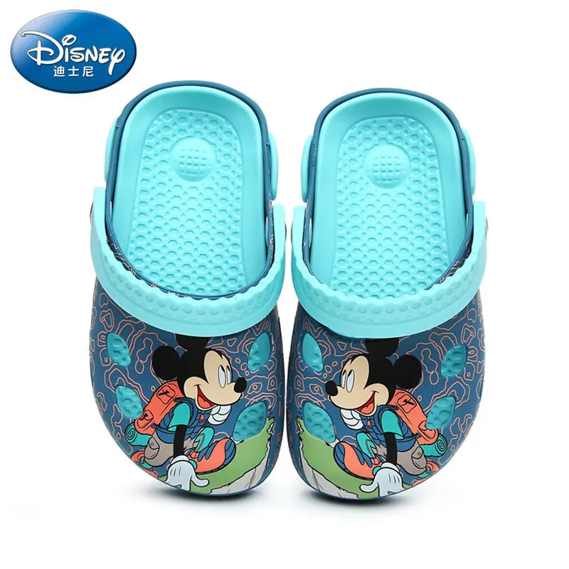 E Disney Микки Маус детские тапочки детские мальчики и девочки отверстие мягкая подошва силиконовая Нескользящая пляжная обувь, сандалии - Цвет: E