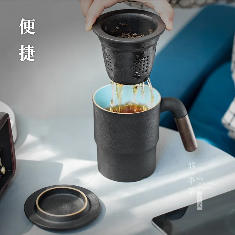 Высококачественная офисная кружка с фильтром и крышкой бытовые керамические
